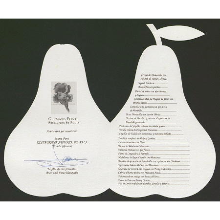 Cartas de restaurante