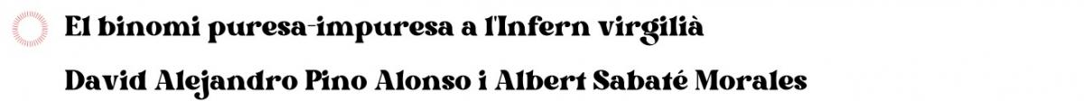 1.3. El binomipuresa-impuresa a l'Infern virgilià 1.3. El binomipuresa-impuresa a l'Infern virgilià