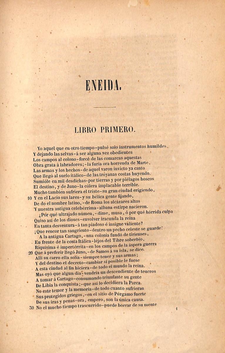 (1852) La Eneida traducida al castellano por Sinibaldo de Mas (Pàgina 1) (1852) La Eneida traducida al castellano por Sinibaldo de Mas (Pàgina 1)