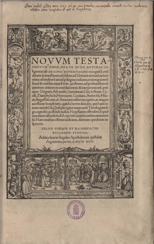 05. Erasme de Rotterdam. Novum Testamentum, 1519 05. Erasme de Rotterdam. Novum Testamentum, 1519