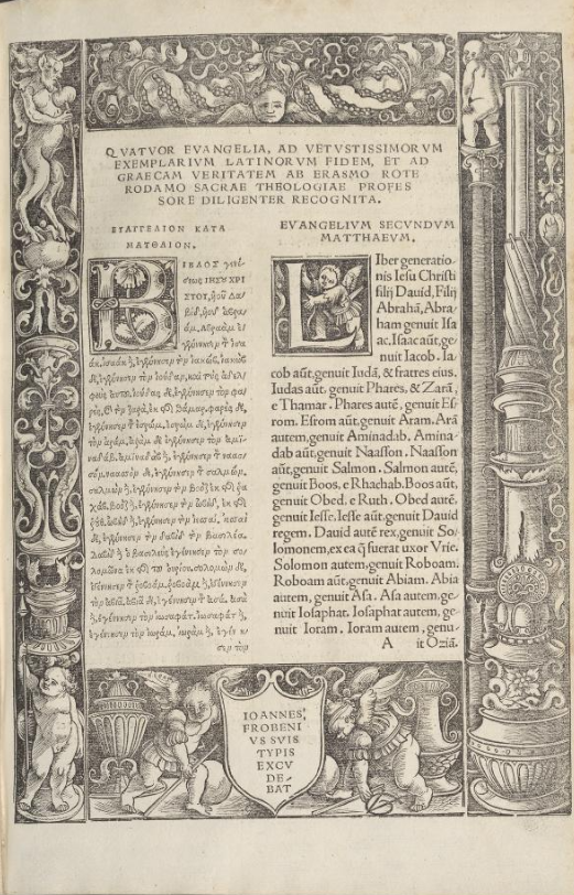 05. Erasme de Rotterdam. Novum Instrumentum, grec-llatí, 1516 05. Erasme de Rotterdam. Novum Instrumentum, grec-llatí, 1516