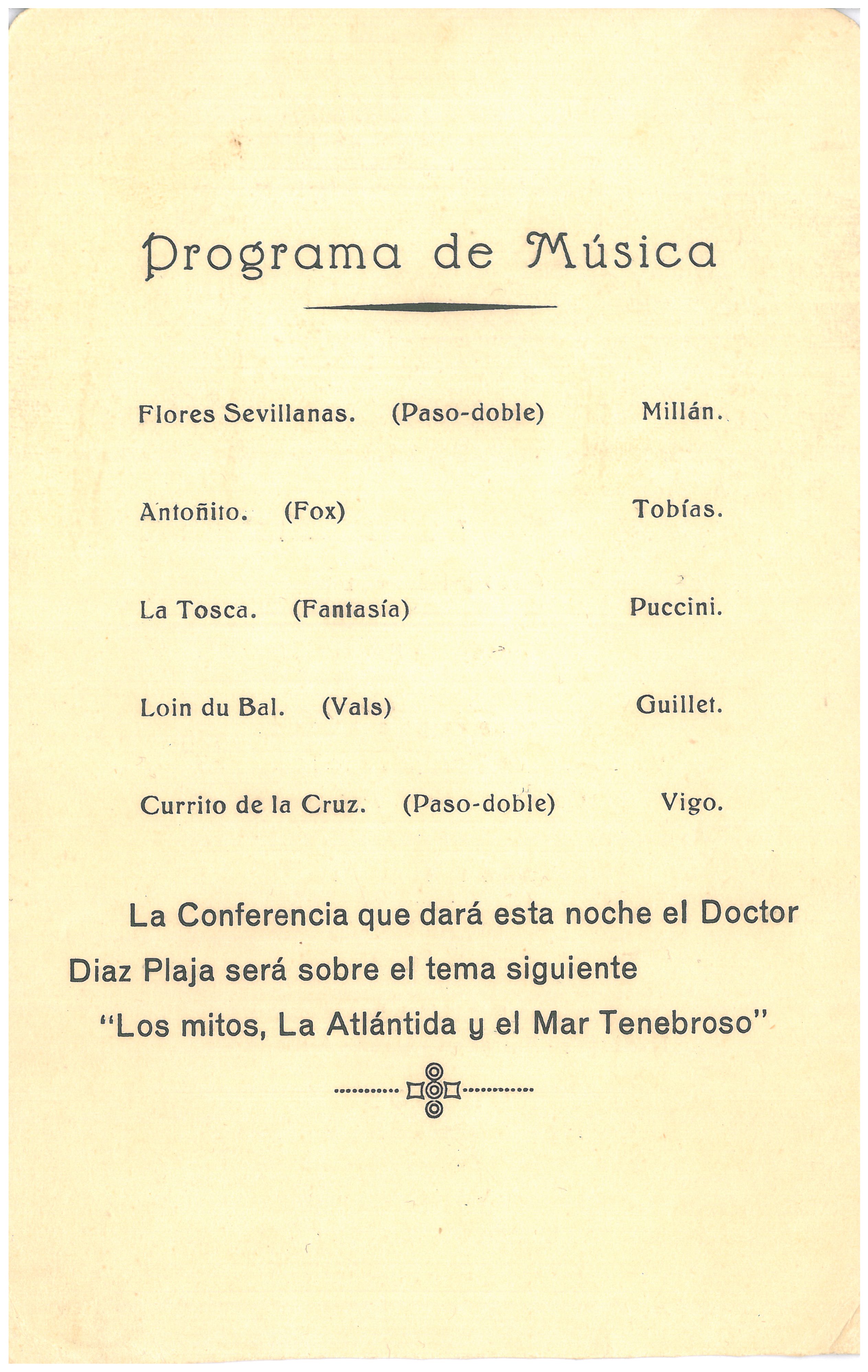45a. Programa de música.