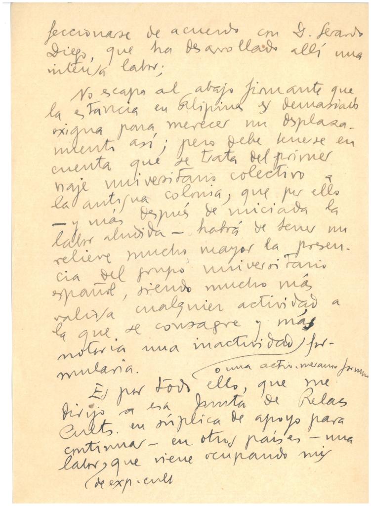 76. Borrador de una crónica de la llegada a la Habana, con la excelente acogida y los proyectos para hacer en la isla.