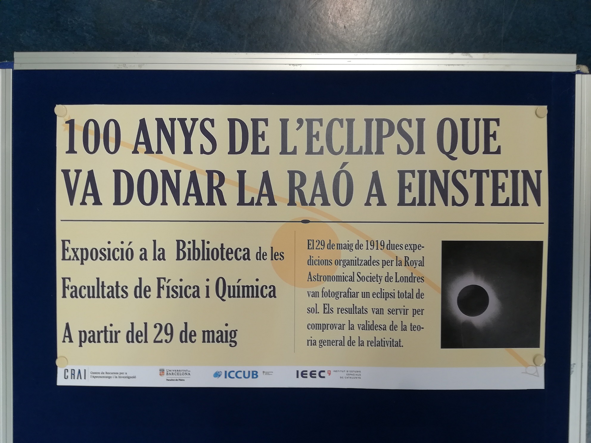 100 anys de l’eclipsi que va donar la raó a Einstein