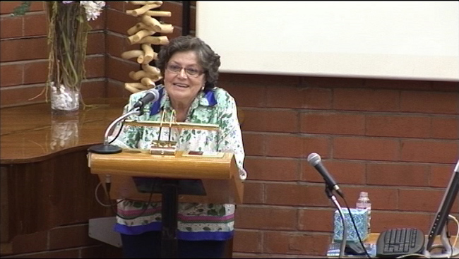 Mercè Durfort a la Facultat de Biologia. © Universitat de Barcelona