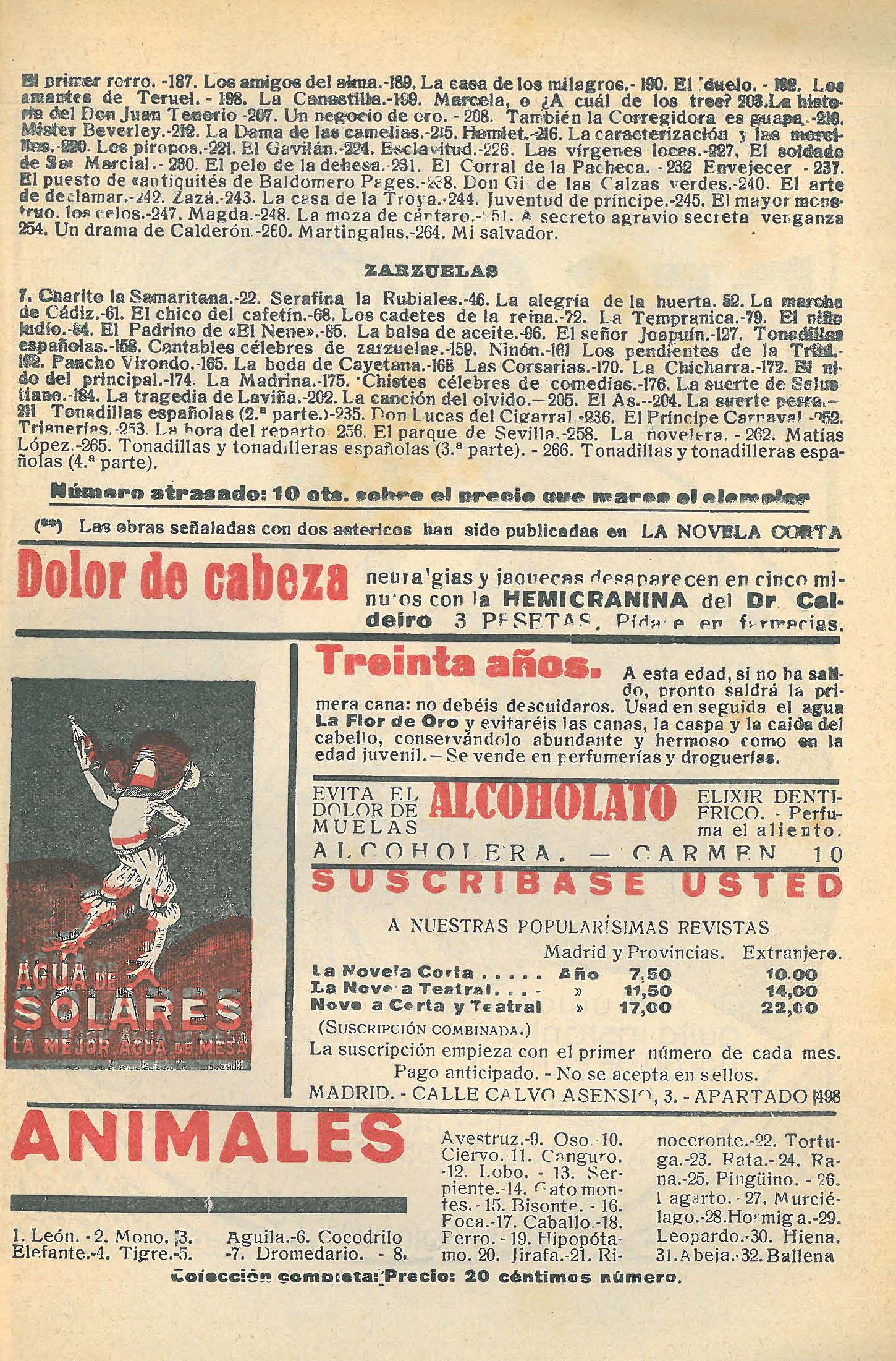 La Novela Corta, 317. Gener 1922