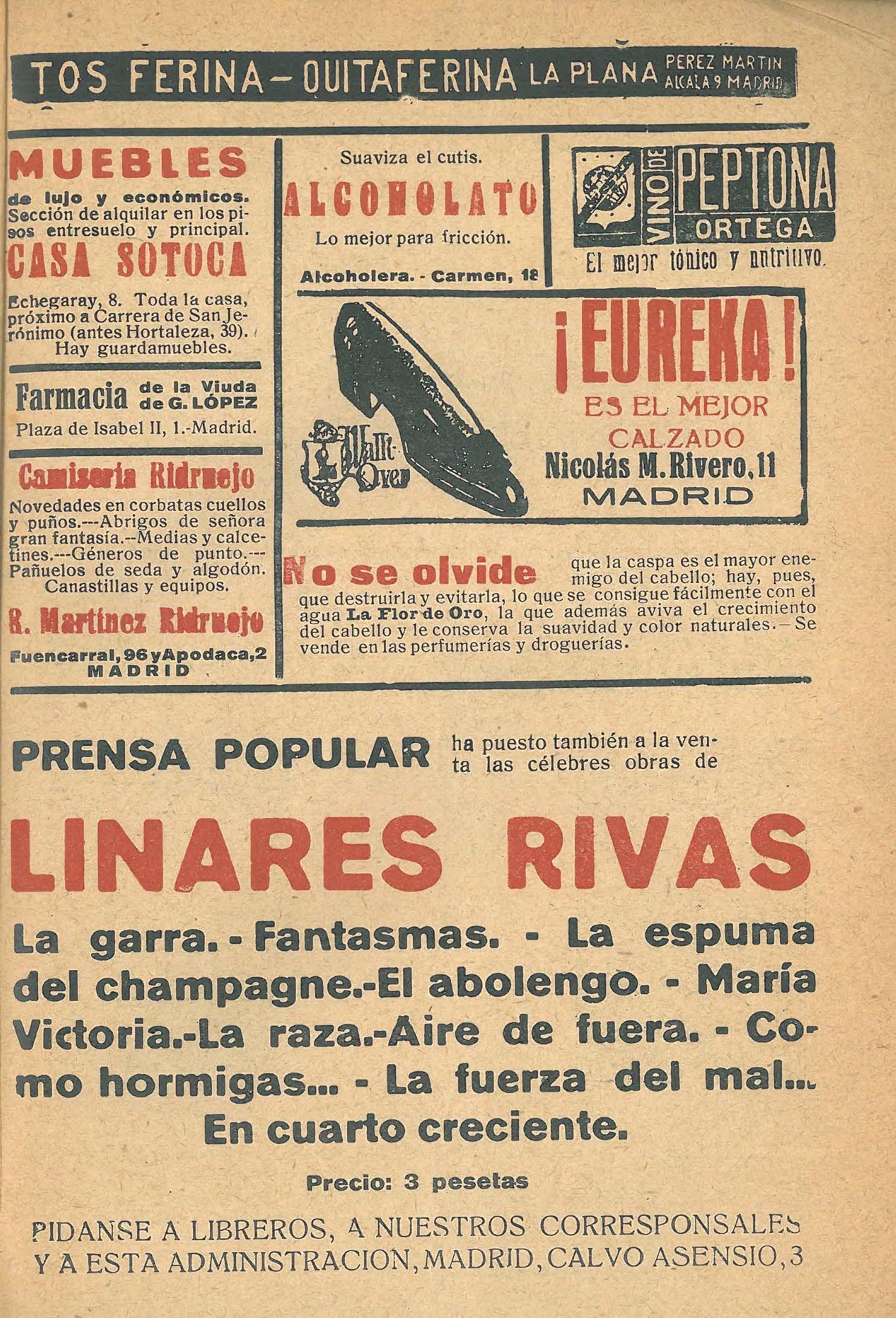 La Novela Corta, 256. Novembre 1920