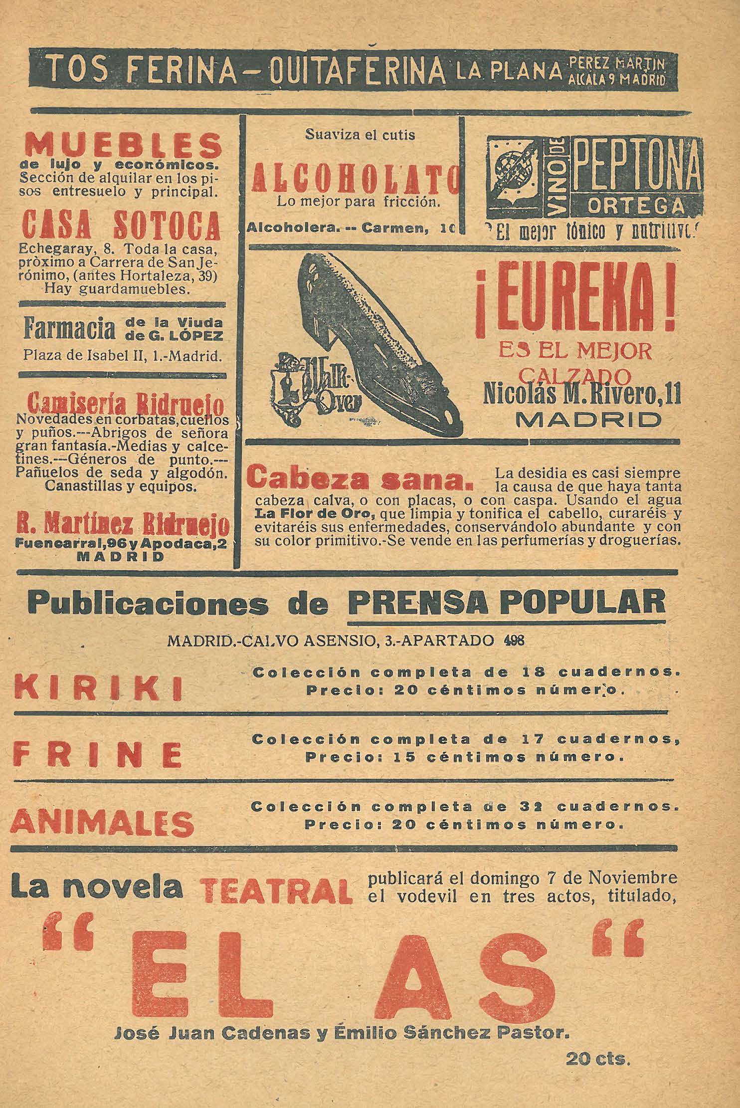 La Novela Corta, 254. Octubre 1920