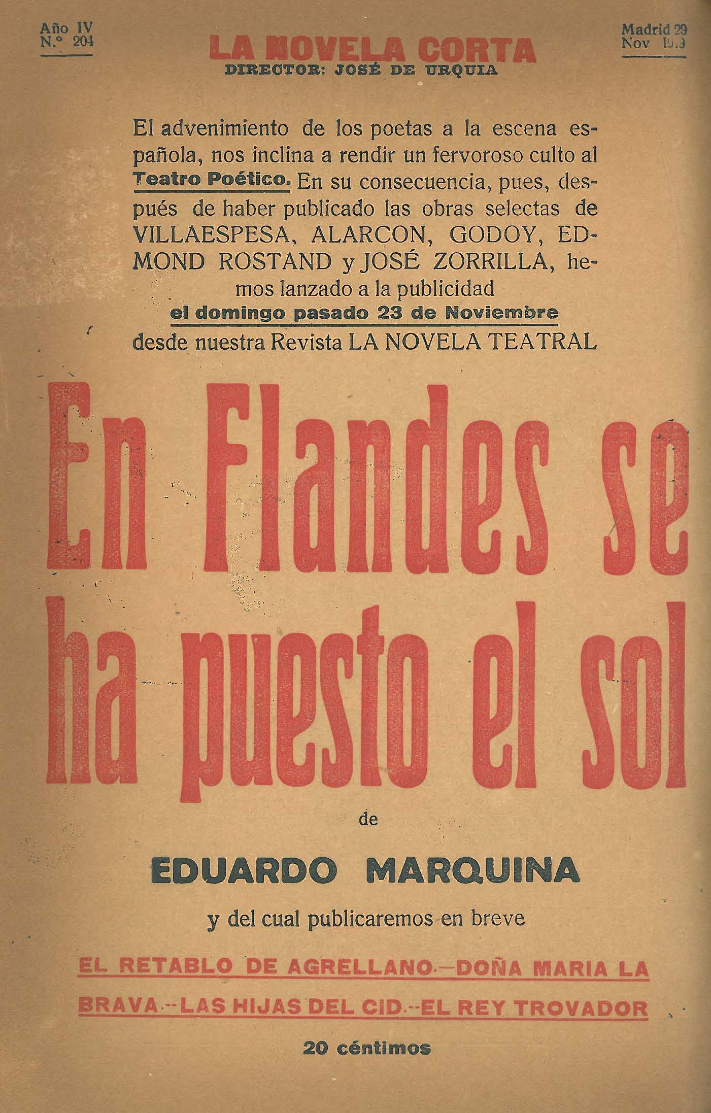 La Novela Corta, 204. Novembre1919