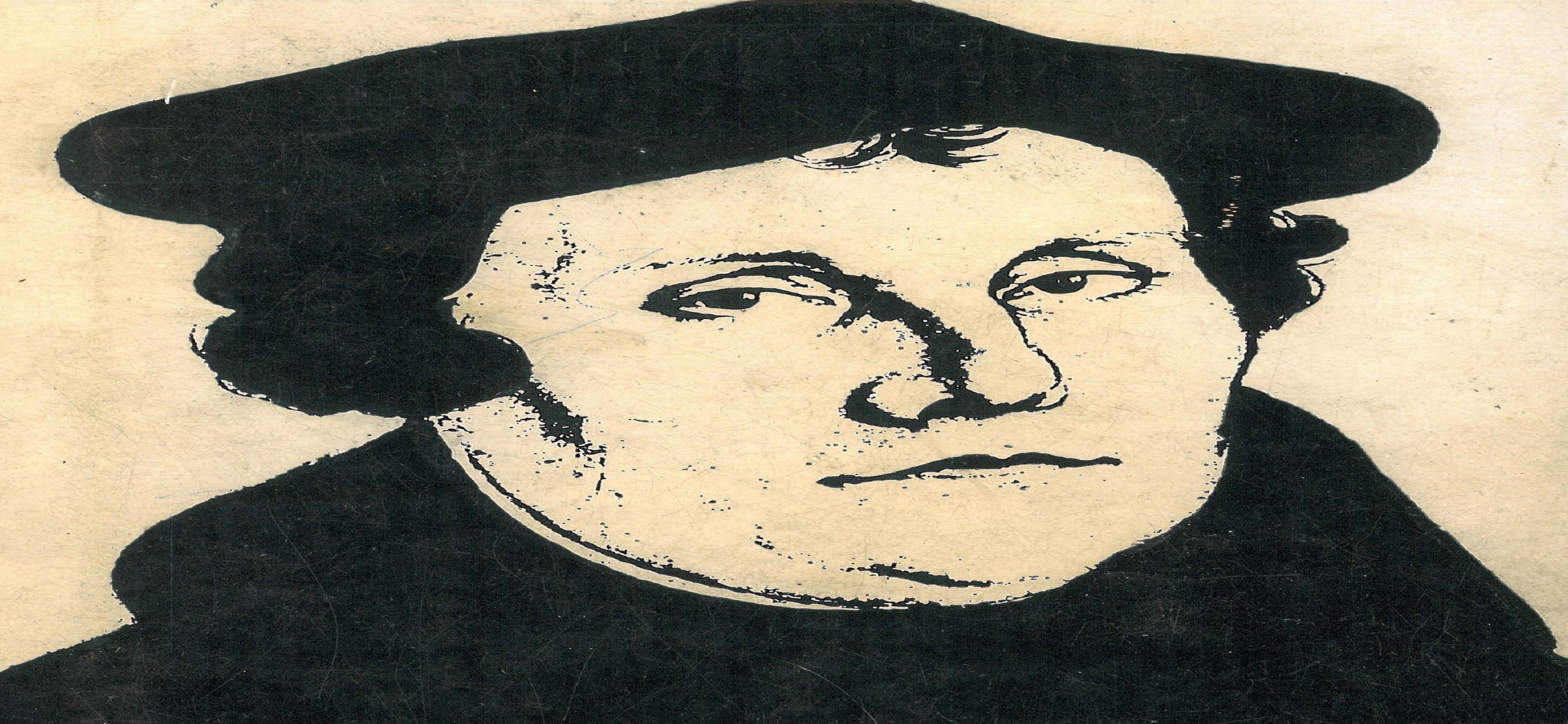 02. Retrato de Martín Lutero por Lucas Cranach. En: Albert GREINER (1968). "Lutero". Barcelona : Aymá.