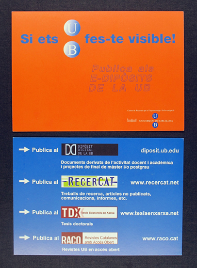 Imatge de la postal de difusió i promoció de tots dels Dipòsits digitals (2008)
