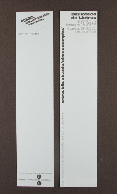 Imatge Punt de llibre préstec (2009)