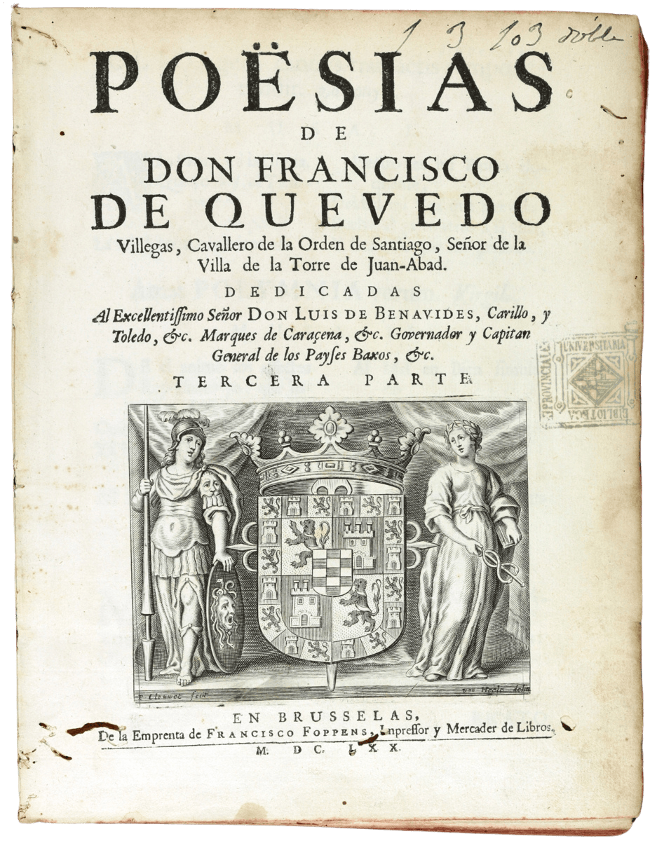 Quevedo, Francisco de, 1580-1645. Obras ... Volum 3