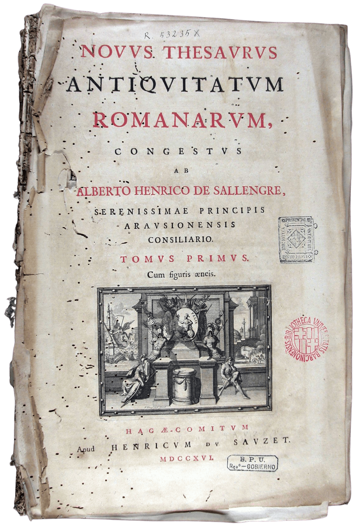 Sallengre, Albert-Henri de. Novus thesaurus antiquitatum Romanarum