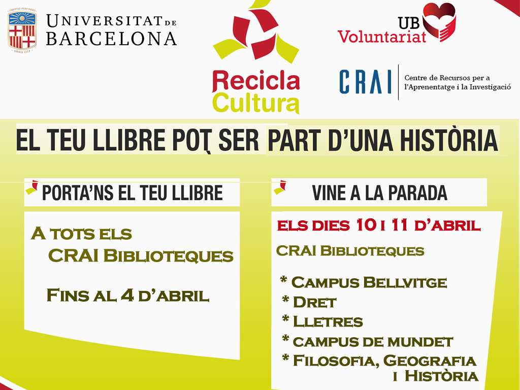 Campanya solidària Recicla Cultura 2019