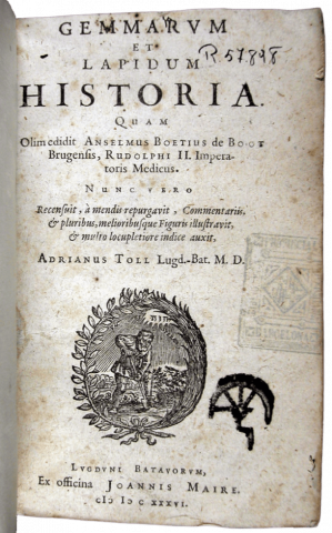 Boodt, Anselmus de, 1550-1632. Gemmarum et lapidum historia