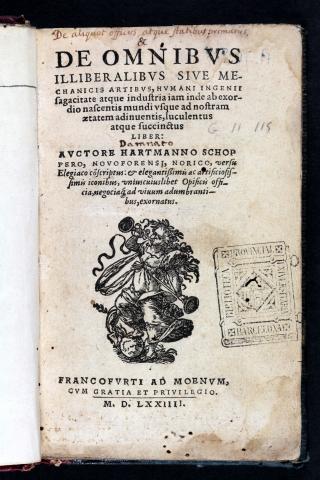 Schopper, Hartmann, n. 1542. De omnibus illiberalibus