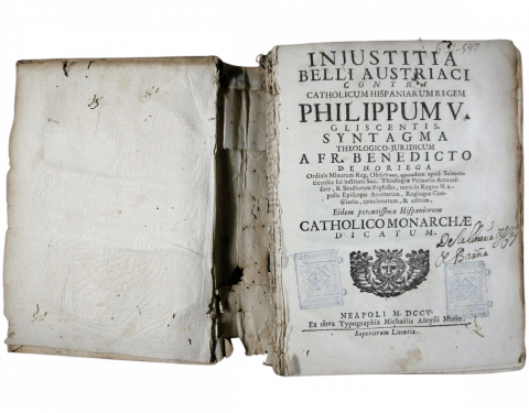 Noriega, Benito de. Injustitia belli Austriaci contra Catholicum Hispaniarum Regem Philippum V. gliscentis