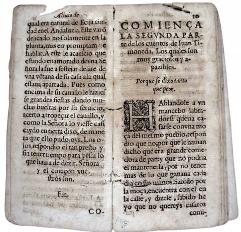 Timoneda, Joan, ca. 1500-1583. [Alivio de caminantes] ...