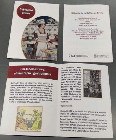 Díptic promocional del Fons Grewe (2019)