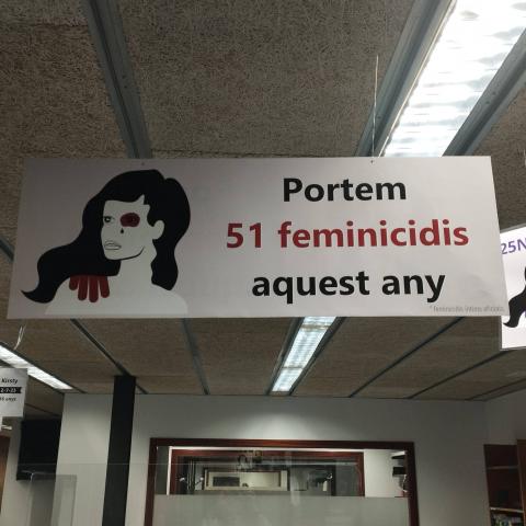 Cartells per visibilitzar la violència de gènere al CRAI Biblioteca d’Economia i Empresa