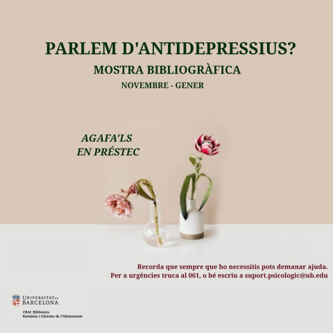 Mostra bibliogràfica sobre els antidepressius al CRAI Biblioteca de Farmàcia i Ciències de l'Alimentació