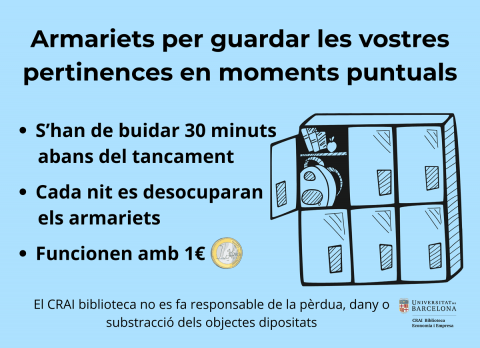 Nous armariets al CRAI Biblioteca d'Economia i Empresa (Grau)