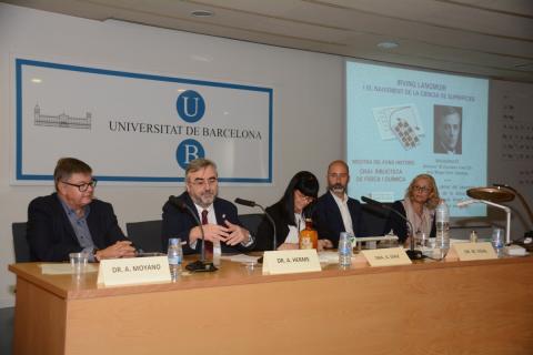 Acte d'inauguració de l'exposició Irving Langmuir i el naixement de la Ciència de Superfícies