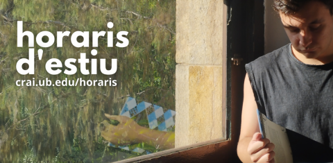 Horaris d'estiu 2024 als CRAI biblioteques de la UB
