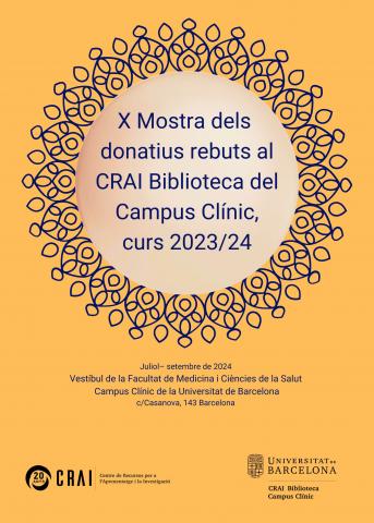 X Mostra dels donatius rebuts al CRAI Biblioteca del Campus Clínic