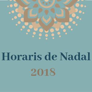 Horaris de Nadal 2018 als CRAI Biblioteques de la UB
