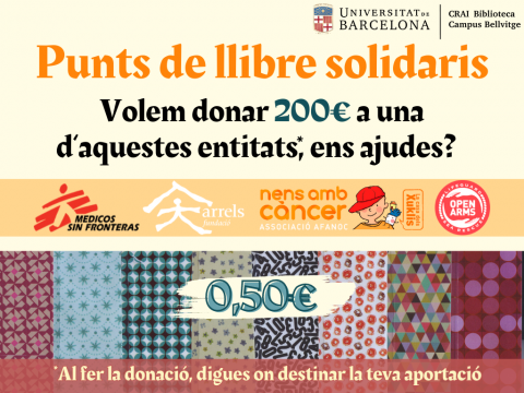 Punts de llibre solidaris al CRAI Biblioteca del Campus Bellvitge