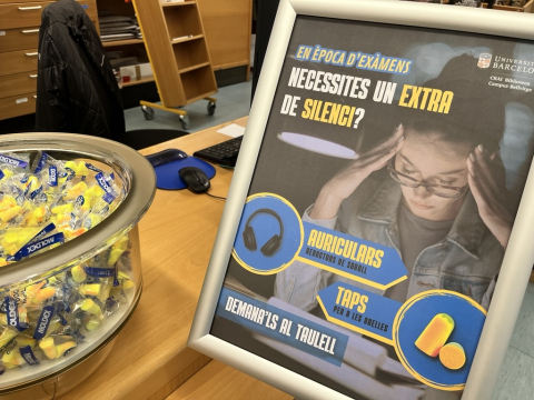 “Un extra de silenci” el CRAI Biblioteca del Campus Bellvitge reforça el suport a l’alumnat en època d’exàmens