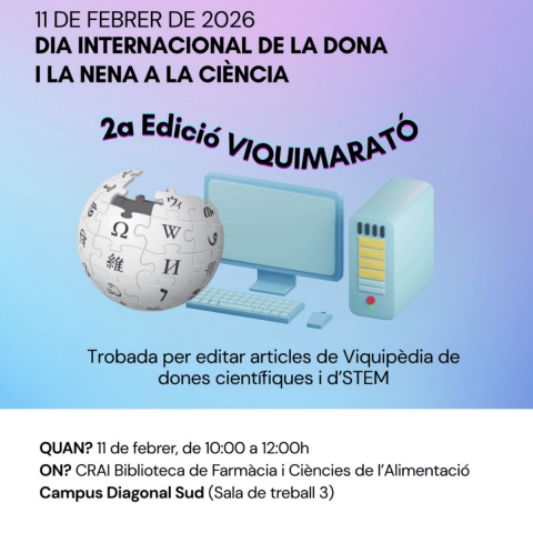 Viquimarató UB 11F2026 al CRAI Biblioteca de Farmàcia i Ciències de l'Alimentació