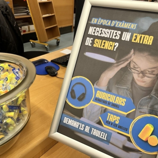 “Un extra de silenci” el CRAI Biblioteca del Campus Bellvitge reforça el suport a l’alumnat en època d’exàmens