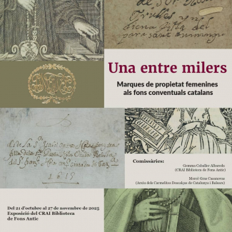 “Una entre milers: marques de propietat femenines als fons conventuals catalans”, una iniciativa plural del CRAI Biblioteca de Fons Antic