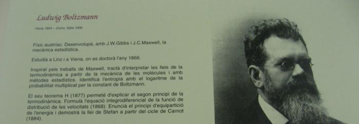 Mostra bibliogràfica Ludwig Boltzmann (1844-1906)