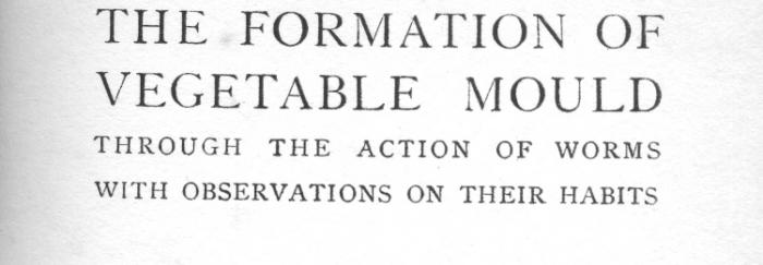 Portada de The formation of vegetable mould