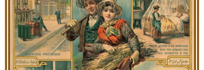 Cartell de propaganda de la lluita antipalúdica.