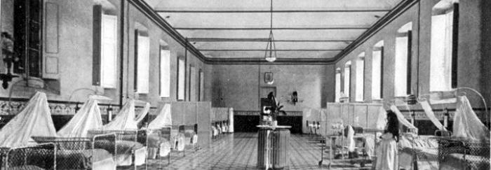 Sala de la Clínica de Malaties de la Infància, l’any 1928