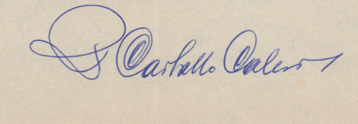 Signatura de Ricardo Carvalho Calero