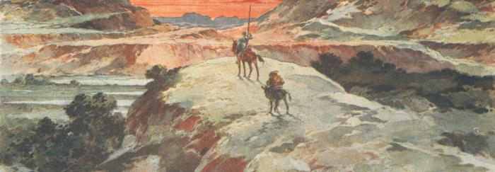 Parte 1. Capítulo XXIII. "Y guiando Sancho sobre su asno, se entraron por una parte de Sierra Morena."